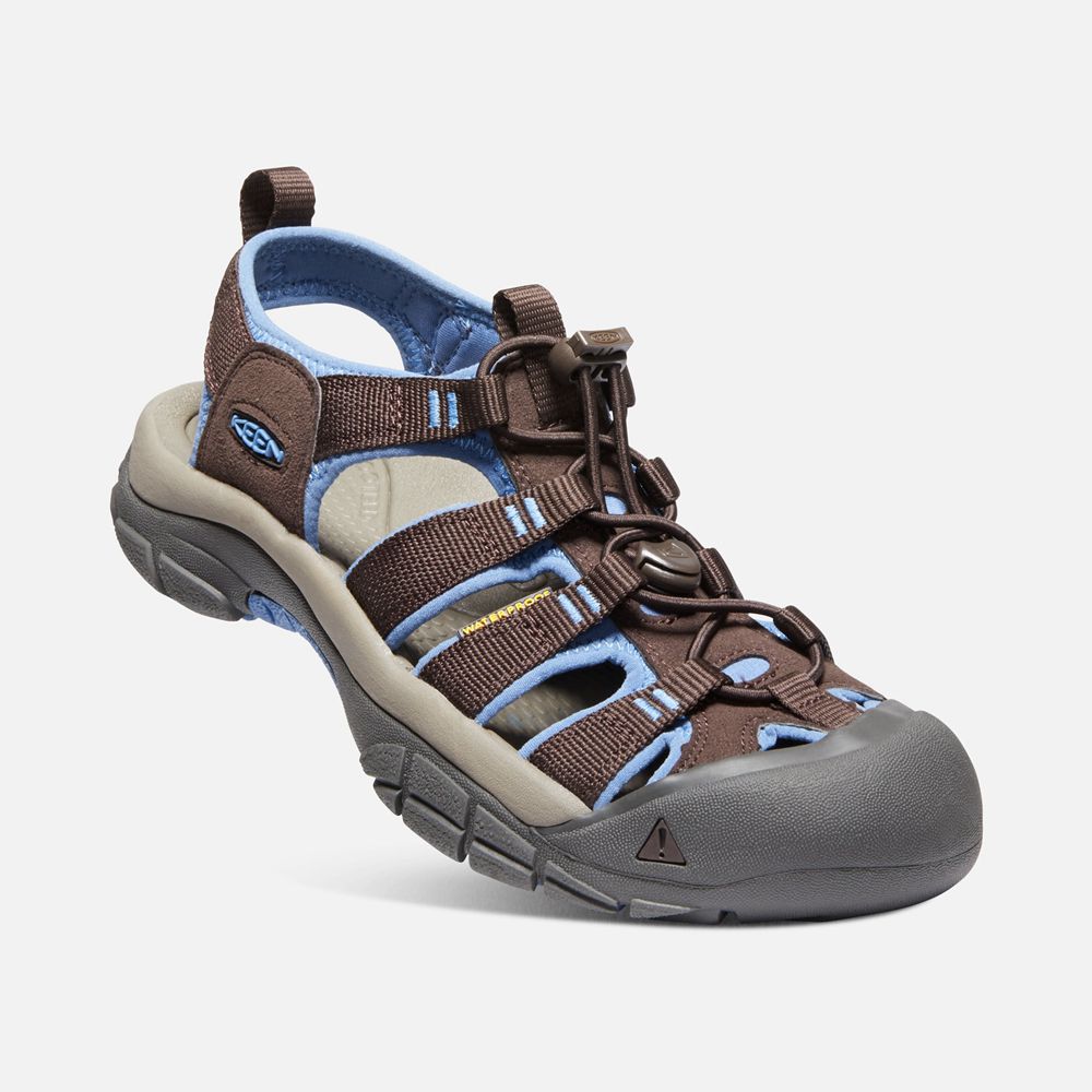 Keen Outdoor Sandalet Kadın Kahverengi/Mavi - Newport H2 - Türkiye NURY21435